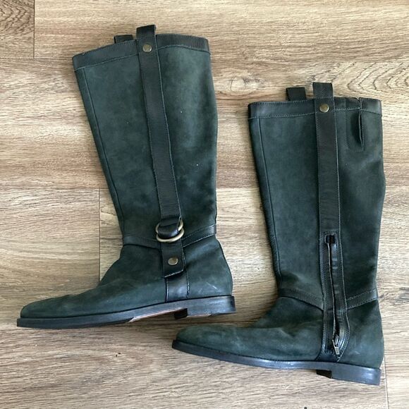 Cole Haan Women's Black Leather Riding Boots Sz 6.5 - Picture 2 of 4